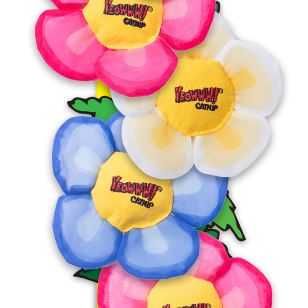 Závěsný stojan s 12 květinovými hračkami – Yeowww! Daisy’s Flower Tops