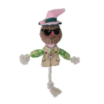 Hračka na přetahování ve tvaru strašáka s šustícím tělem a provazem – Garden Paws Scarecrow Scary Harry S - Obrázek 2