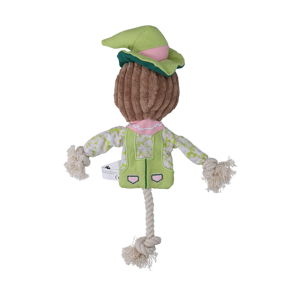 Přetahovací hračka strašák se šustícím tělem a lanem – Garden Paws Scarecrow Indy Fields S - Obrázek 3