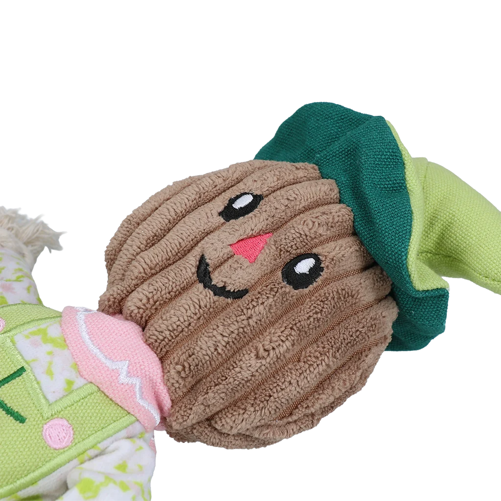 Přetahovací hračka strašák se šustícím tělem a lanem – Garden Paws Scarecrow Indy Fields S - Obrázek 4
