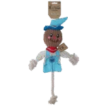 Přetahovací hračka strašák se šustícím tělem a lanem – Garden Paws Scarecrow Calvin Crow M
