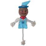 Přetahovací hračka strašák se šustícím tělem a lanem – Garden Paws Scarecrow Calvin Crow M - Obrázek 2