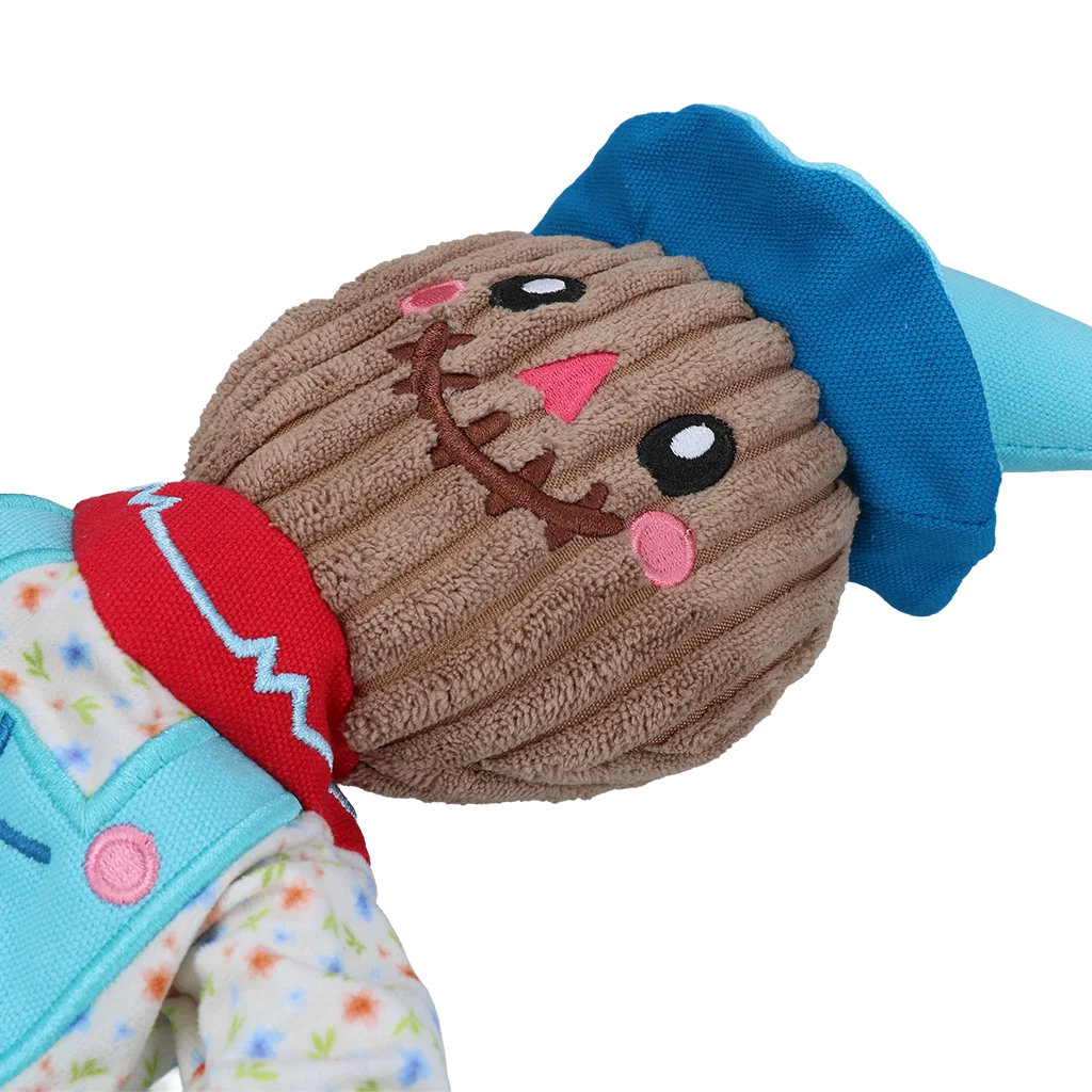 Přetahovací hračka strašák se šustícím tělem a lanem – Garden Paws Scarecrow Calvin Crow M - Obrázek 4