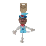 Přetahovací hračka strašák s šustícím tělem a lanem – Garden Paws Scarecrow Calvin Crow S
