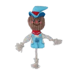 Přetahovací hračka strašák s šustícím tělem a lanem – Garden Paws Scarecrow Calvin Crow S - Obrázek 2