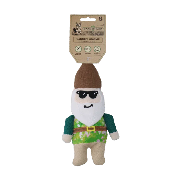 Plyšová hračka pro psy zahradní trpaslík s pískátkem S – Garden Paws Garden Gnome Smirking Steve S