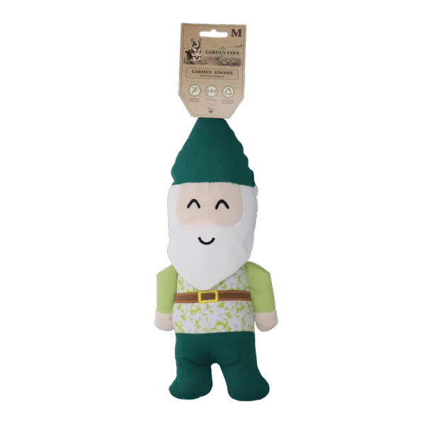 Plyšová hračka pro psy zahradní skřítek s pískátkem M – Garden Paws Garden Gnome Gentle George M