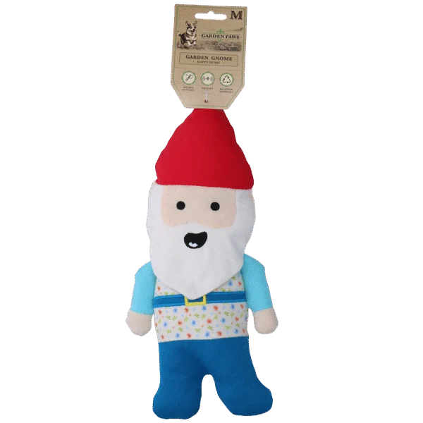 Plyšová hračka pro psy Zahradní trpaslík s pískátkem M – Garden Paws Garden Gnome Happy Henry M