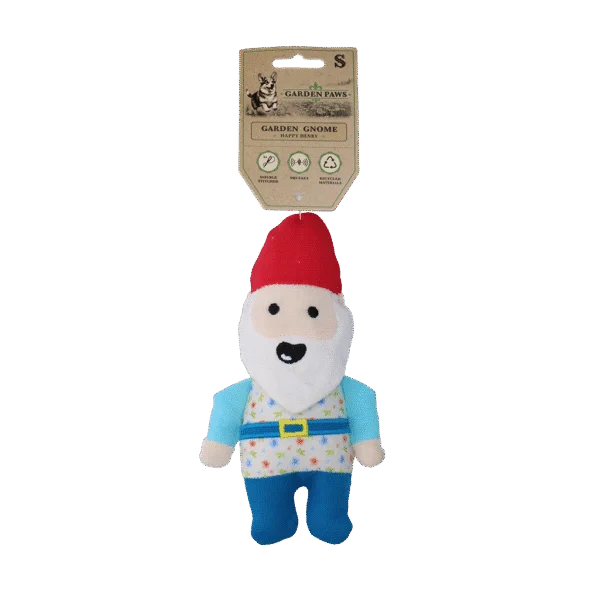Plyšová hračka pro psy zahradní trpaslík s pískátkem S – Garden Paws Garden Gnome Happy Henry S