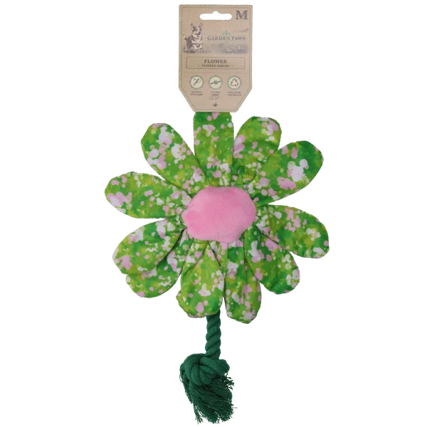 Plyšová hračka pro psy ve tvaru květiny s provazem M – Garden Paws Flower Summer Shrubs M