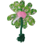 Plyšová hračka pro psy ve tvaru květiny s provazem M – Garden Paws Flower Summer Shrubs M - Obrázek 3