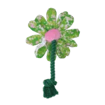 Plyšová hračka pro psy ve tvaru květiny s provazem S – Garden Paws Flower Summer Shrubs S - Obrázek 3