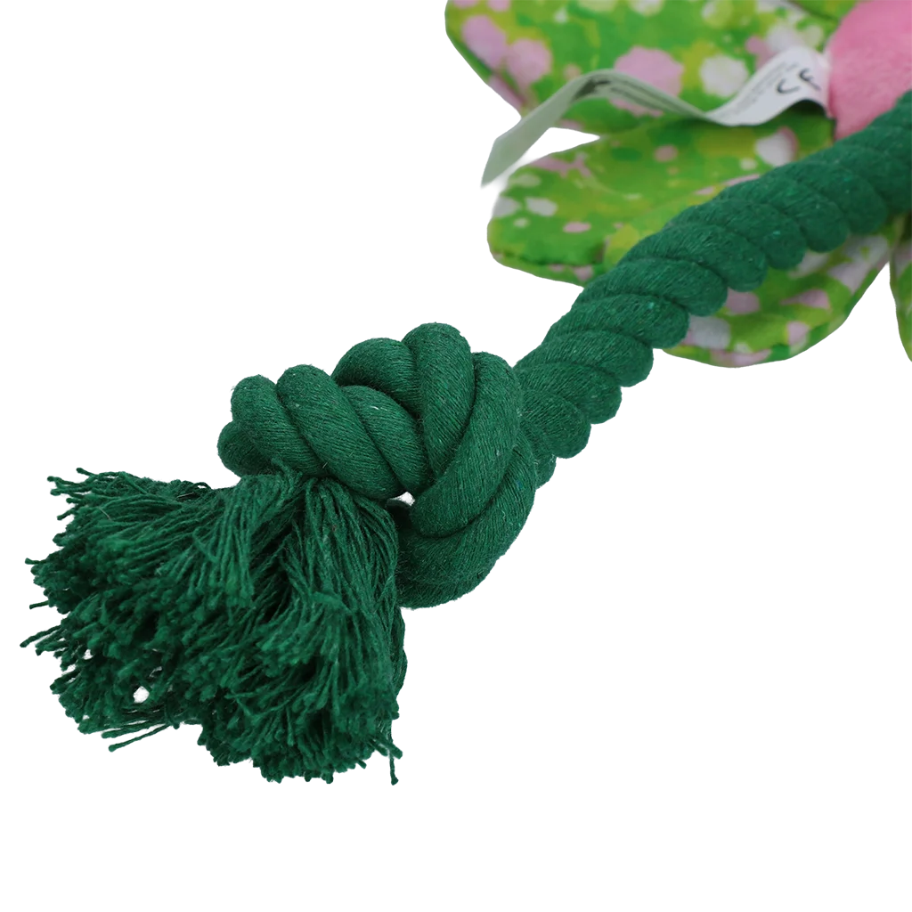 Plyšová hračka pro psy ve tvaru květiny s provazem S – Garden Paws Flower Summer Shrubs S - Obrázek 4