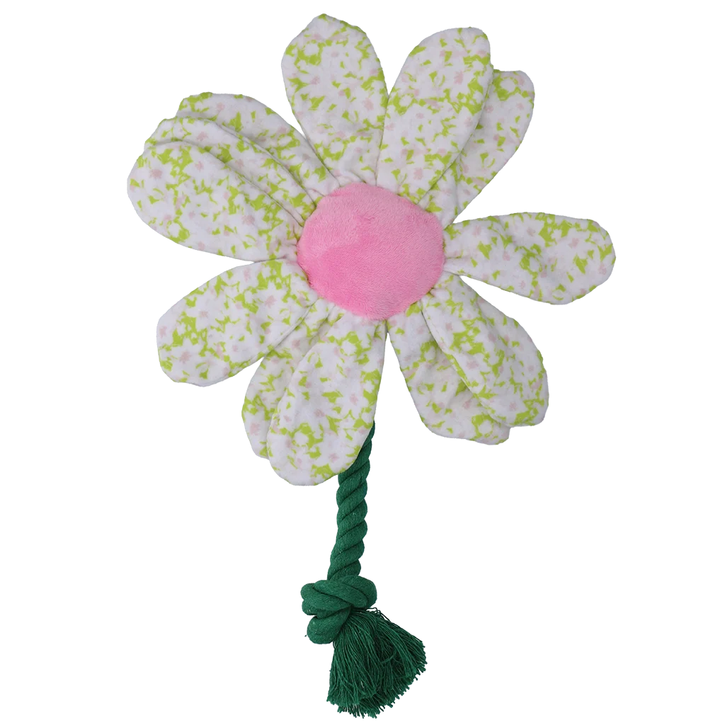 Plyšová hračka pro psy, květina s provazem, M – Garden Paws Flower Spring Sakura - Obrázek 2