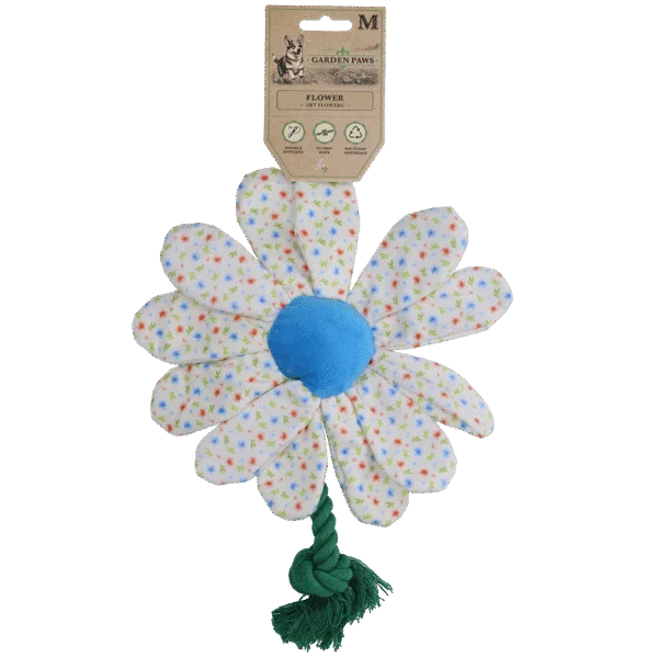 Plyšová hračka pro psy ve tvaru květiny s lanem, M – Garden Paws Flower Sky Flowers