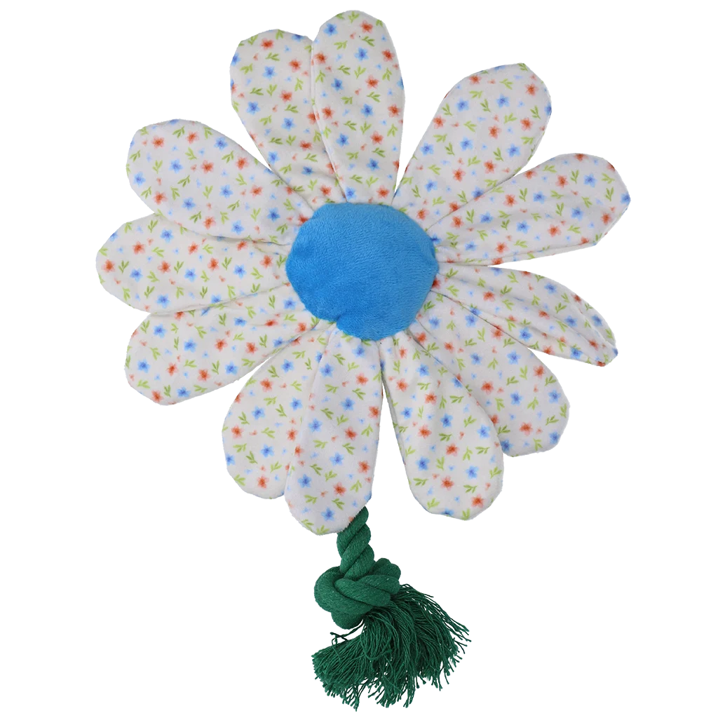 Plyšová hračka pro psy ve tvaru květiny s lanem, M – Garden Paws Flower Sky Flowers - Obrázek 2