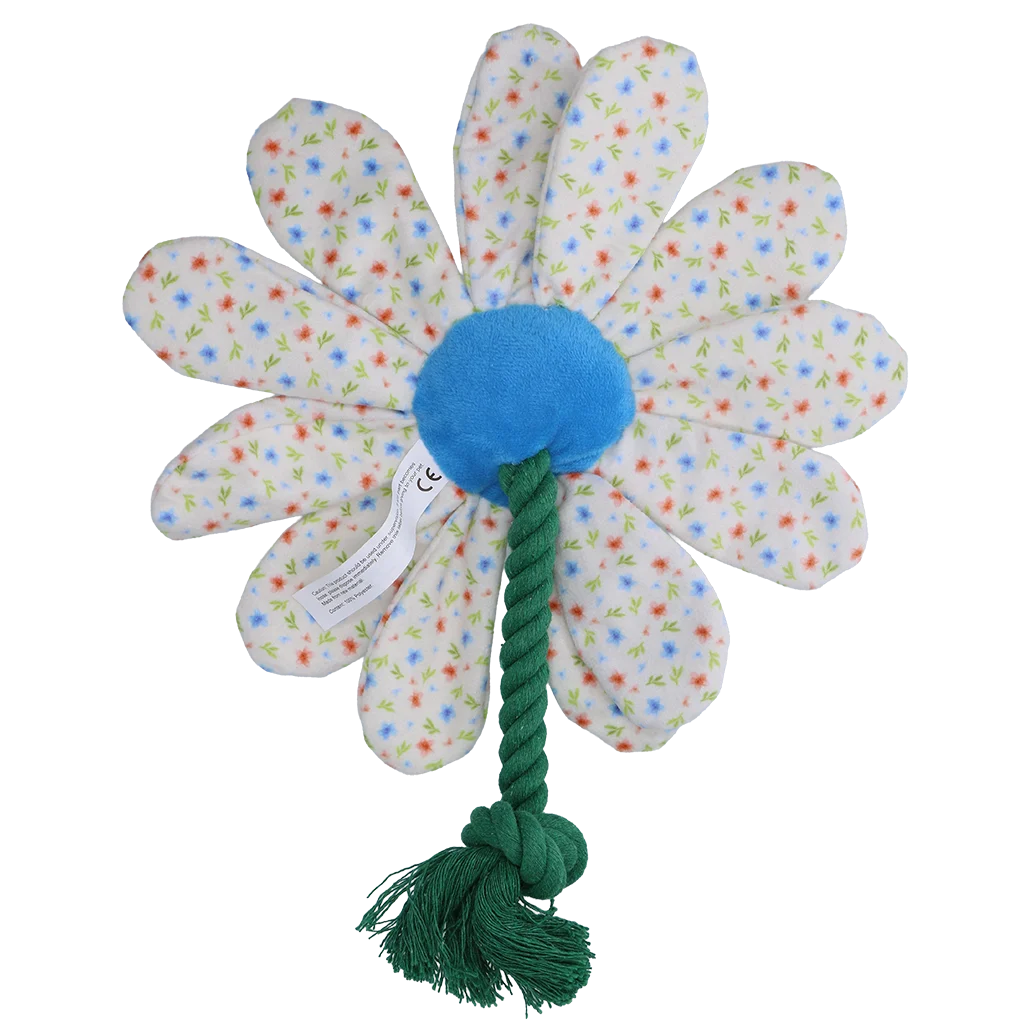 Plyšová hračka pro psy ve tvaru květiny s lanem, M – Garden Paws Flower Sky Flowers - Obrázek 3