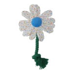 Plyšová hračka pro psy ve tvaru květiny s lanem, S – Garden Paws Flower Sky Flowers - Obrázek 4