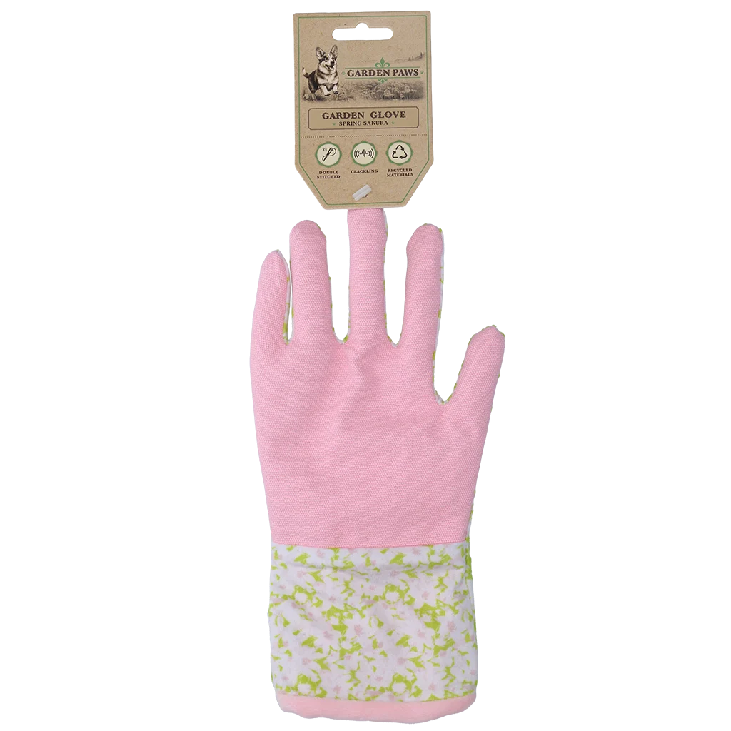 Čichací hračka se šustivým materiálem a prostorem na pamlsky – Garden Paws Garden Glove Spring Sakura - Obrázek 1
