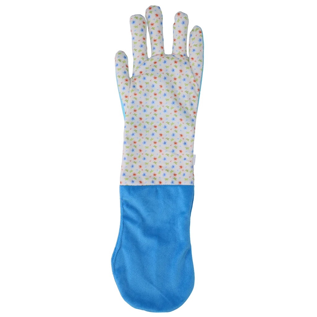 Čichací hračka se šustivým materiálem a prostorem na pamlsky – Garden Paws Garden Glove Sky Flowers - Obrázek 3