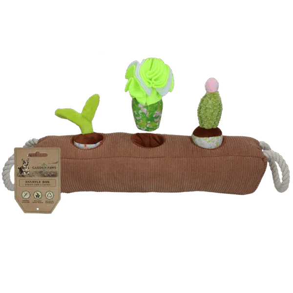 Čmuchací box pro psy s vyjímatelnými rostlinkami – Garden Paws Snuffle Box Sprout, Crop & Cactus