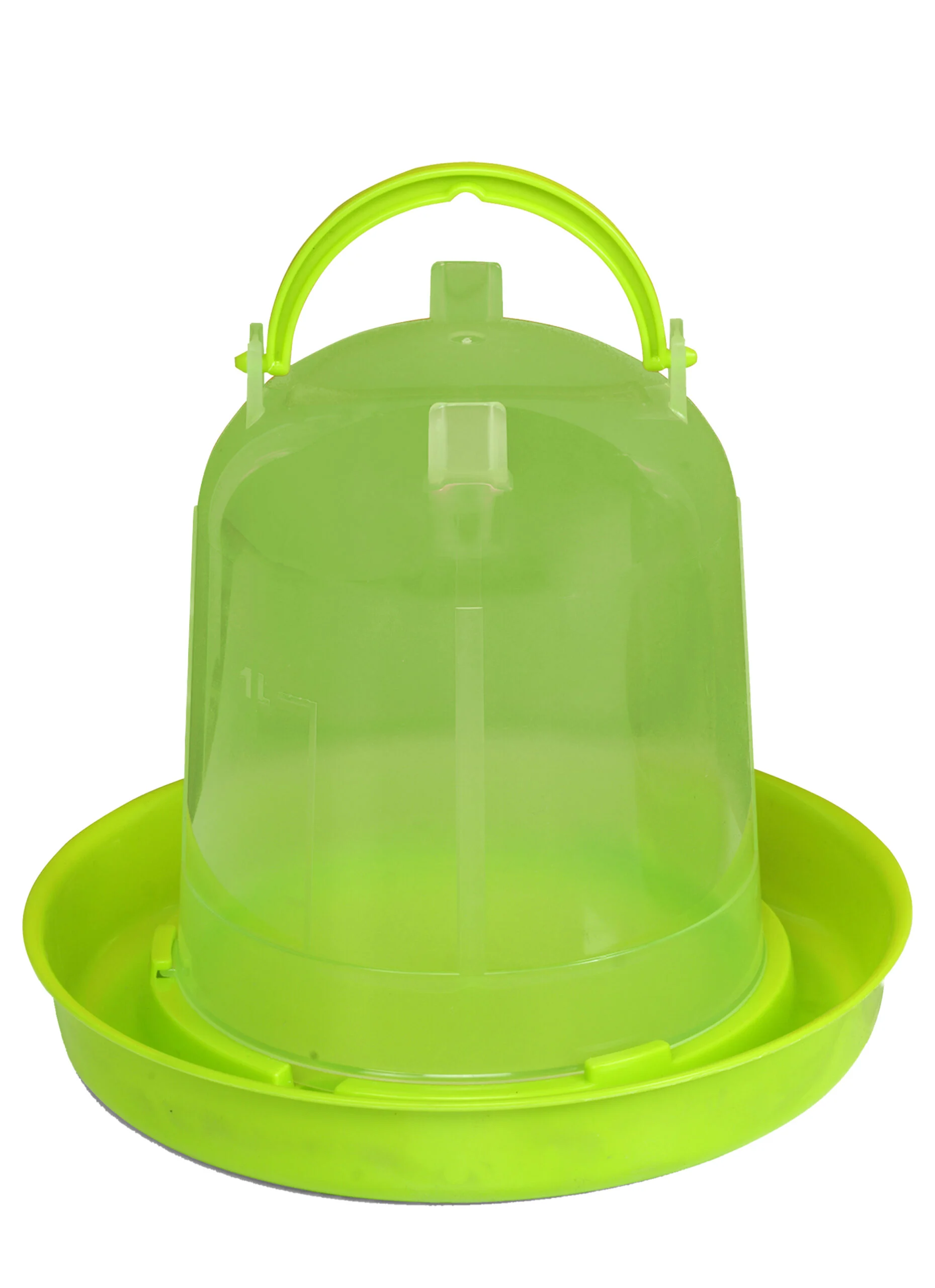 Napájecí věž pro slepice z průhledného plastu, limetkově zelená, 1,5 l – Gaun - Obrázek 2