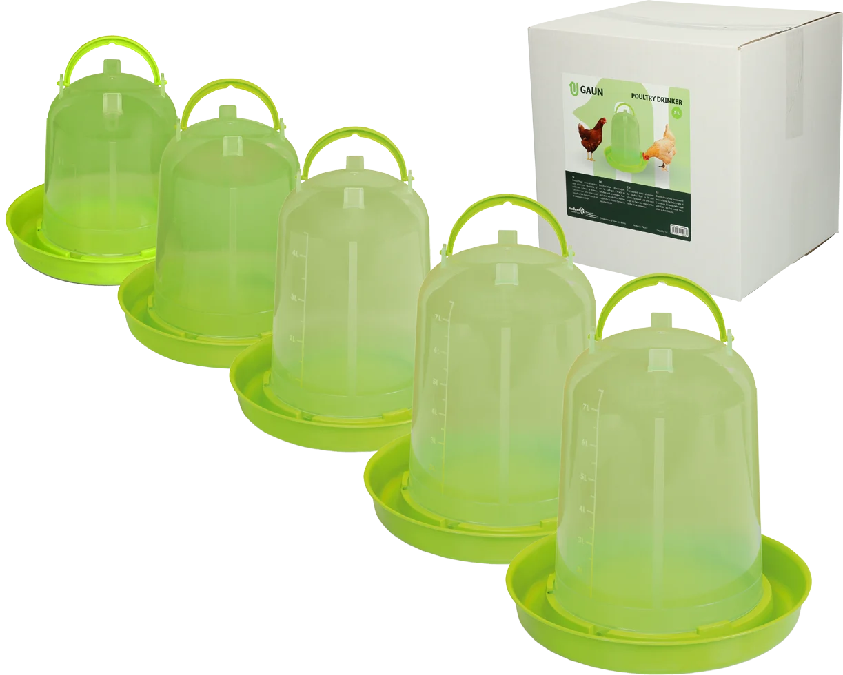 Napájecí věž pro slepice z průhledného plastu, limetkově zelená, 3 l – Gaun - Obrázek 6