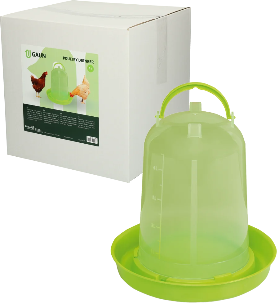 Napájecí věž pro slepice z průhledného plastu, limetkově zelená, 5 l – Gaun - Obrázek 1