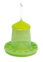 Krmná věž pro drůbež z průhledného bioplastu, limetkově zelená, 2 kg – Gaun Bio Green Lemon - Obrázek 2
