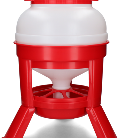 Zásobníkové krmítko pro drůbež na nohách, červené, 20 l – Gaun Hopper