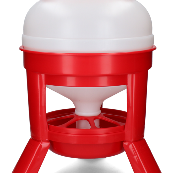 Zásobníkové krmítko pro drůbež na nohách, červené, 20 l – Gaun Hopper