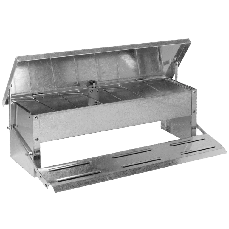 Šlapací krmítko pro slepice s víkem, 56 x 36 x 18,5 cm – Gaun