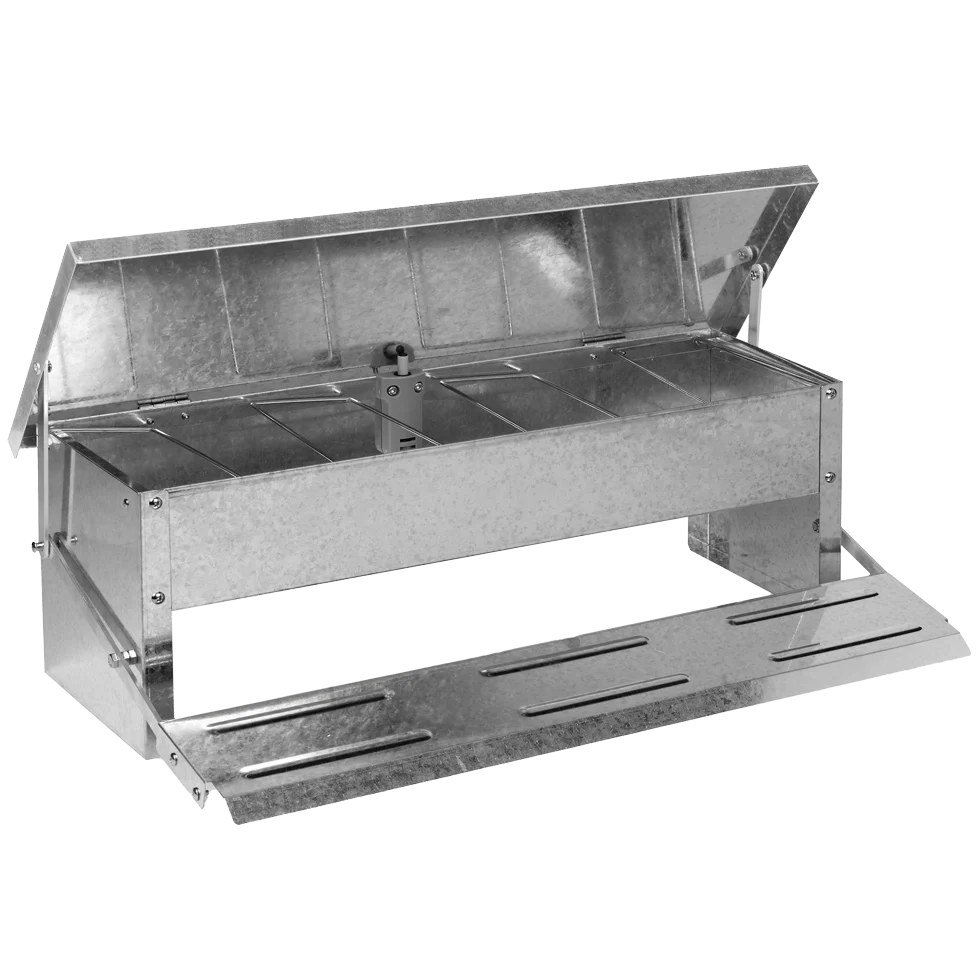 Šlapací krmítko pro slepice s víkem, 56 x 36 x 18,5 cm – Gaun - Obrázek 1