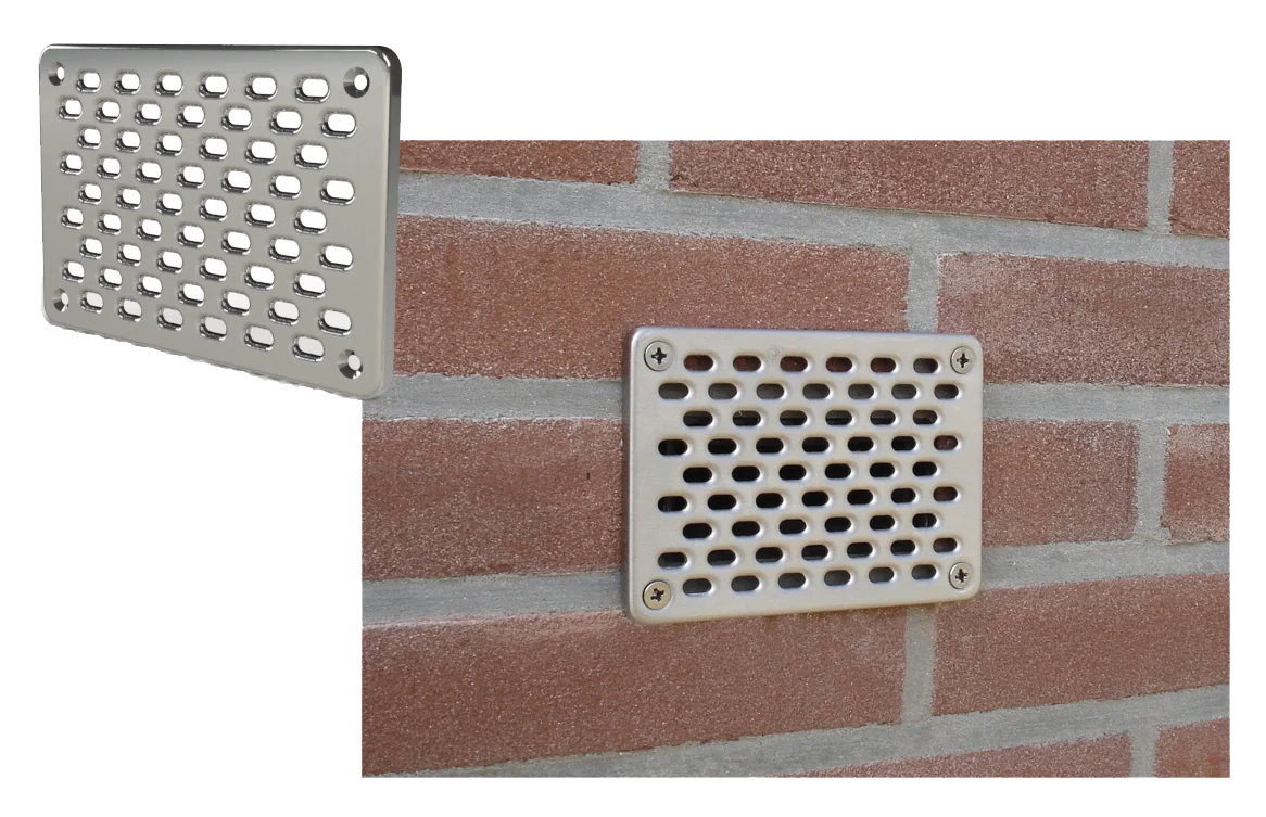 Předsazená mřížka z nerezové oceli 10 x 14 cm – Gevelfix - Obrázek 3