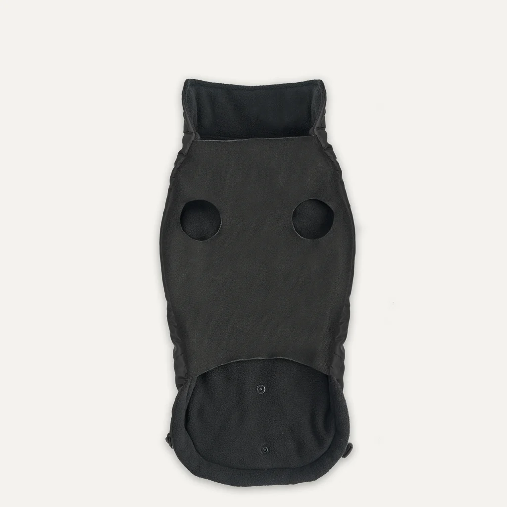 Psí bunda s plyšovou podšívkou a vodoodpudivým povrchem, velikost S, černá – Goo-eez Mock Neck Signature Wrap Jacket - Obrázek 5