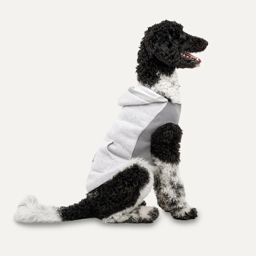 Mikina pro psa z fleecu s plyšovou podšívkou, velikost XXL, šedá – Goo-eez Kangaroo Fleece Hoodie - Obrázek 2