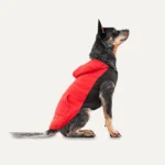 Flísová mikina pro psa s plyšovou podšívkou, velikost XS, červená a černá – Goo-eez Kangaroo Fleece Hoodie
