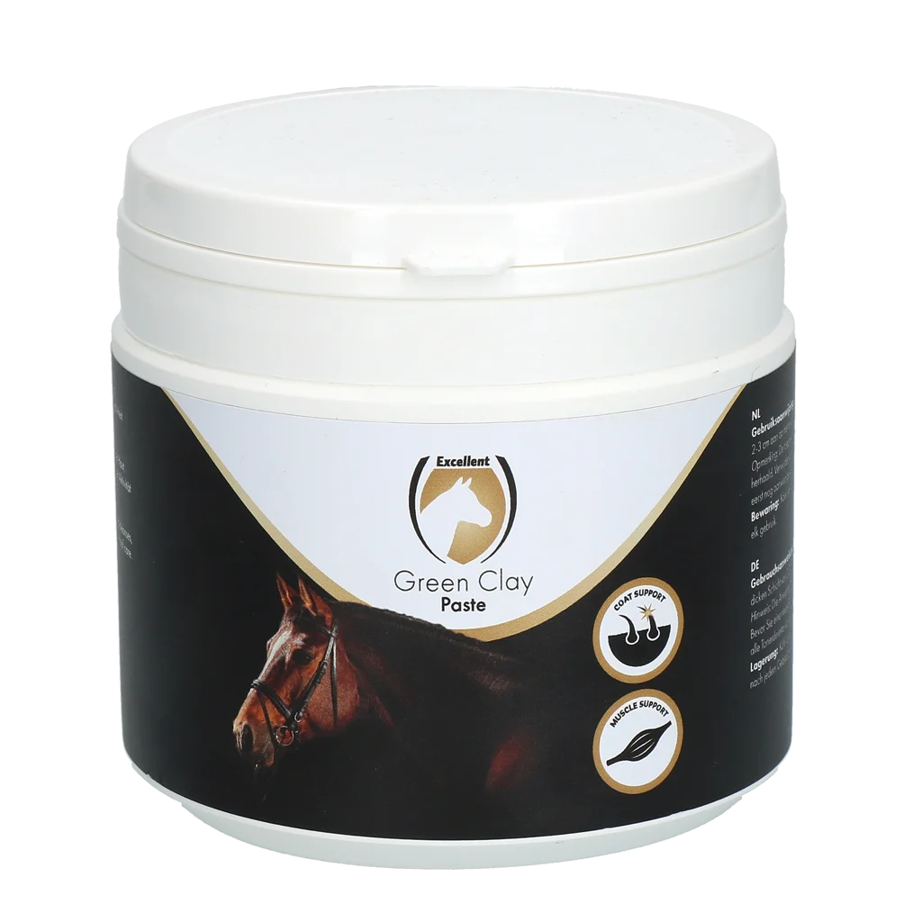 Hotová zelená jílová pasta na kůži, 500 g – Excellent Horse Green Clay Paste - Obrázek 1