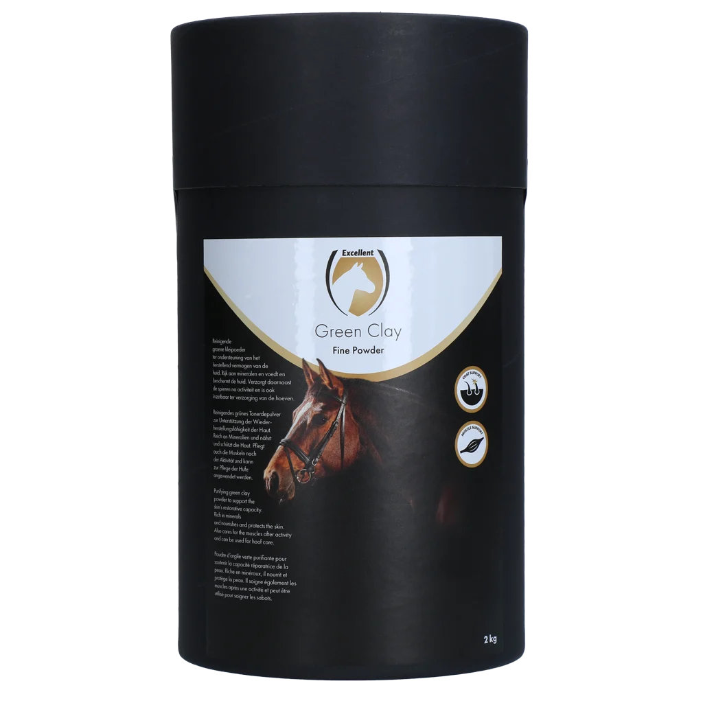 Zelený jílový prášek na kůži, 2 kg – Excellent Horse Green Clay Fine Powder - Obrázek 1