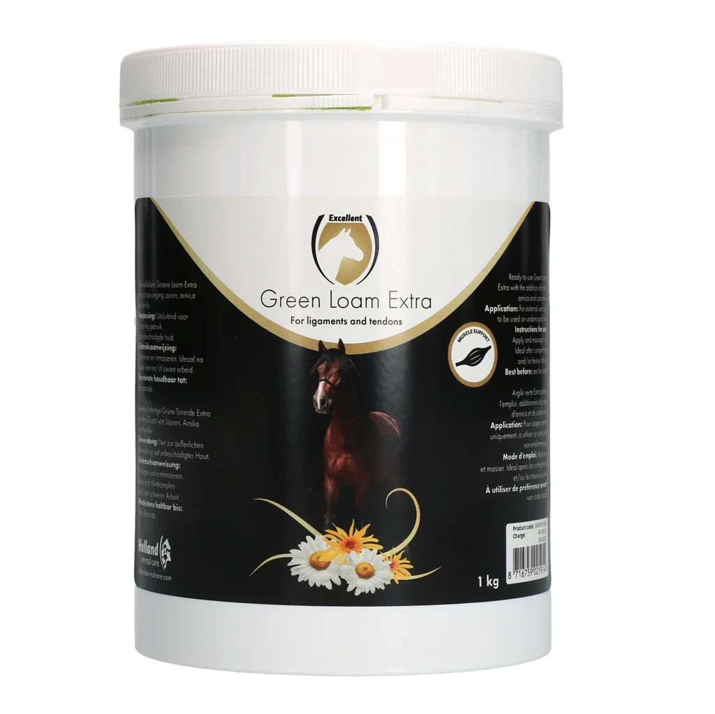 Zelený jíl s bylinkami, 1 kg – Excellent Horse Green Loam Extra - Obrázek 1
