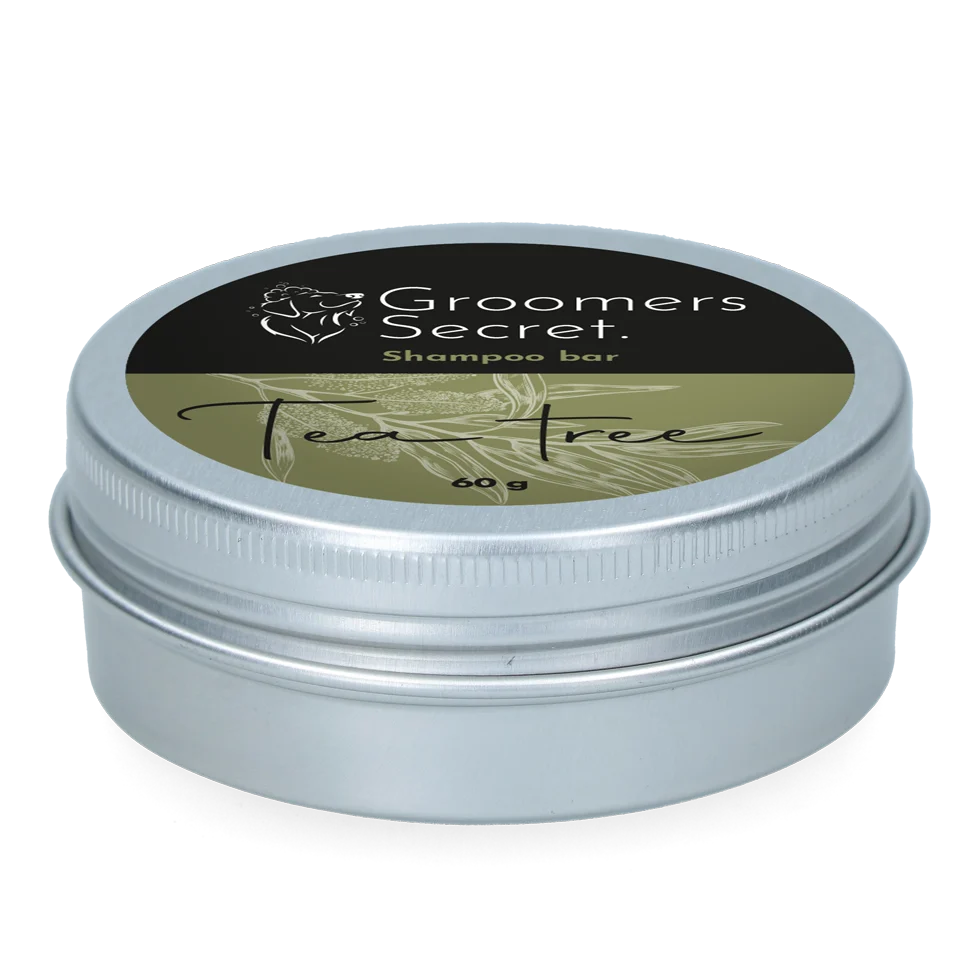 Tuhý šampon s kondicionérem a vůní Tea Tree, 60 g – Groomers Secret Shampoo Bar Tea Tree - Obrázek 2