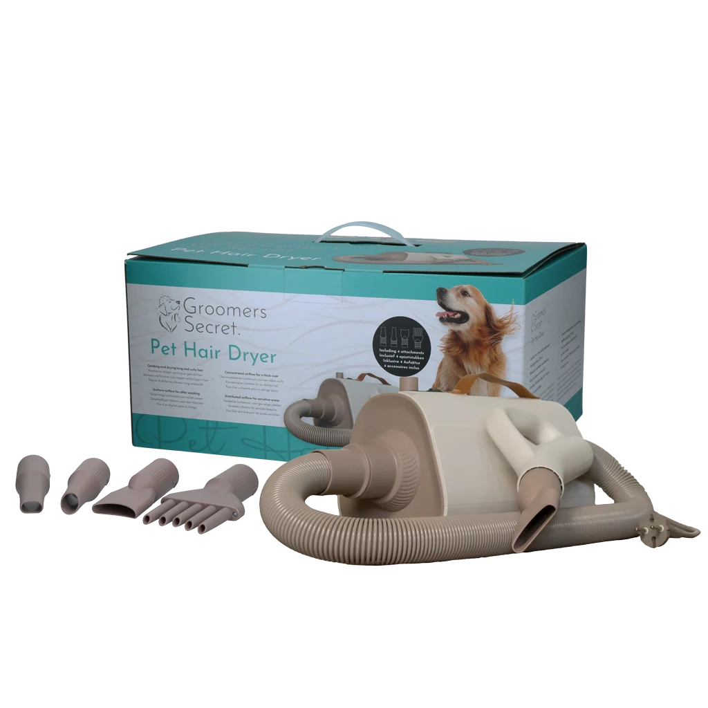 Fén na psy s nástavci na sušení a česání – Groomers Secret Pet Hair Dryer - Obrázek 1
