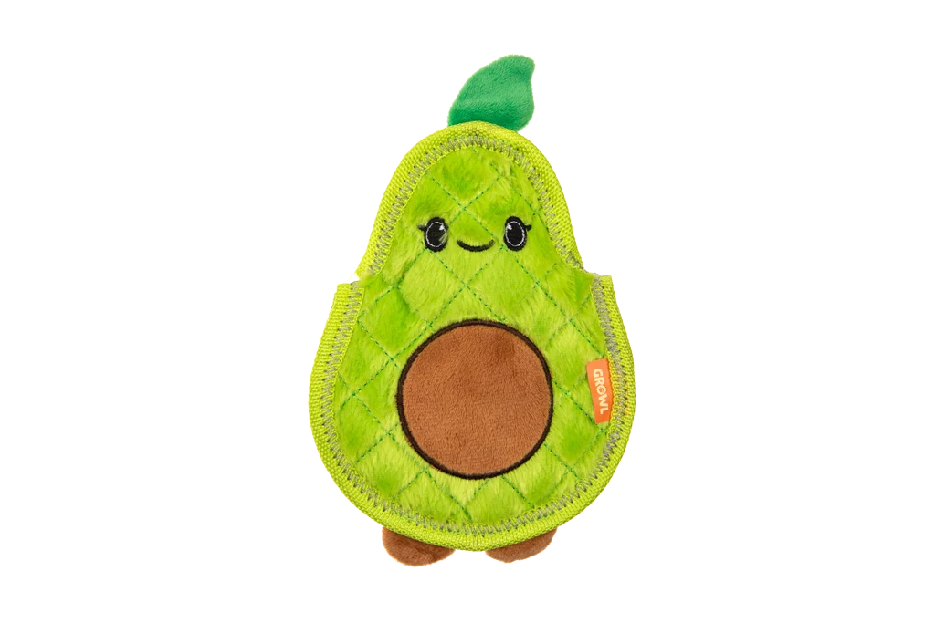 Pískací hračka pro psy se třemi pískátky – Growl Flip Floppz Ava the Avocado - Obrázek 2