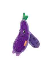 Pískací hračka pro psy se třemi pískátky – Growl Flip Floppz Eddie the Eggplant - Obrázek 3