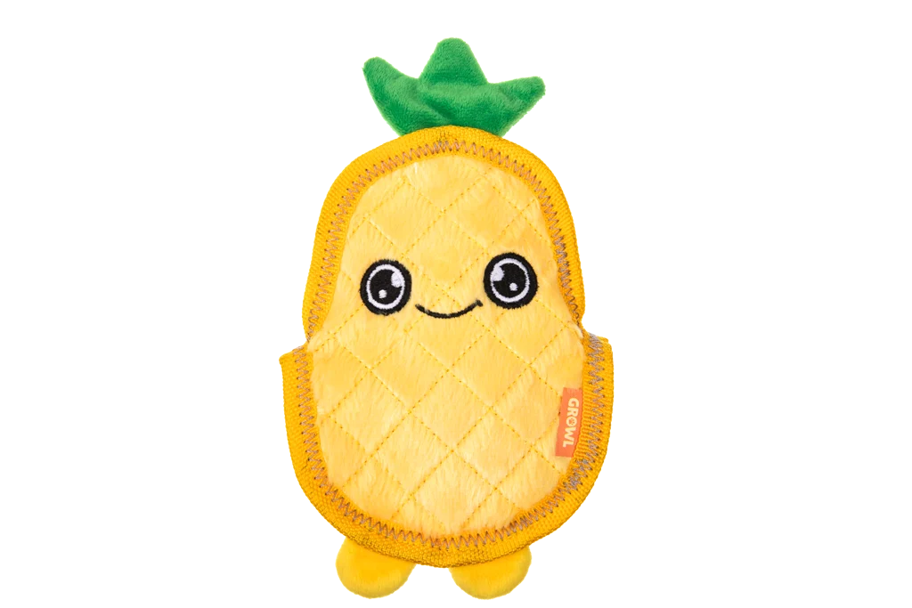 Pískací hračka pro psy se třemi pískátky – Growl Flip Floppz Penny ananas - Obrázek 2