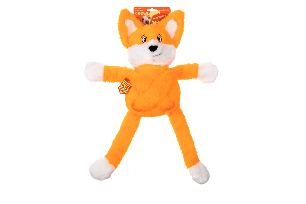 GROWL52023.png Plyšová hračka pro psy s 5 pískátky – Growl Pulldozers liška Freddy - Obrázek 1