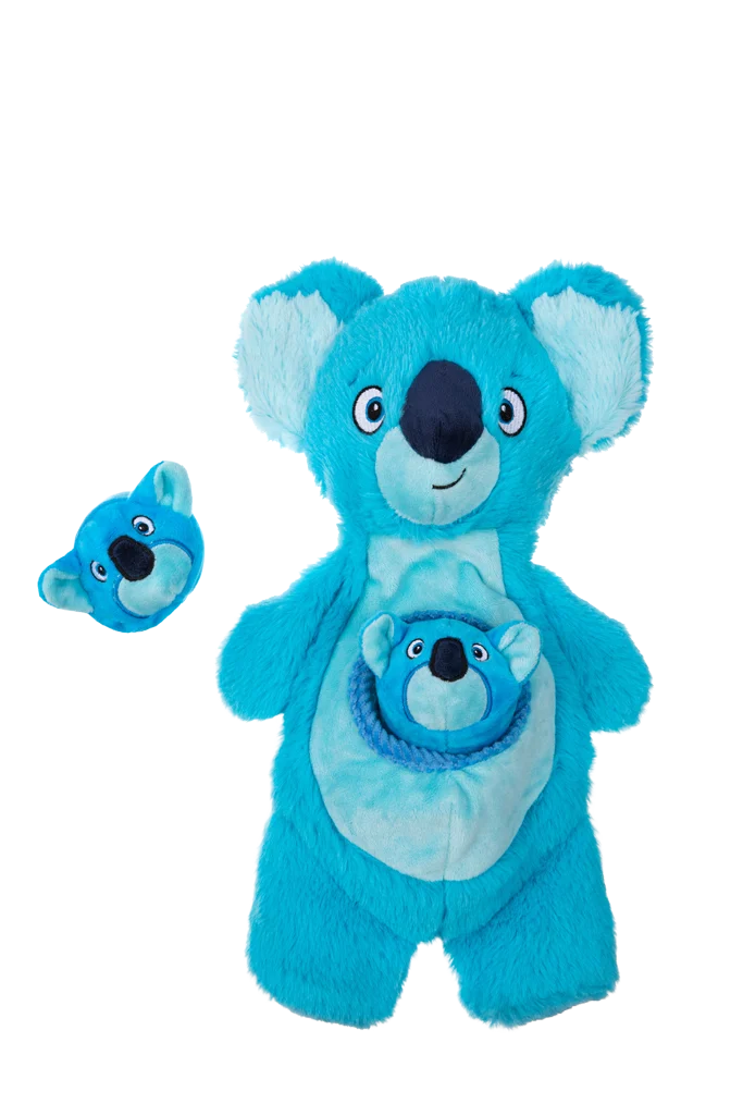 Plyšová hračka pro psy s pískátky a 2 skrytými hračkami – Growl Sidekicks Koala Joey - Obrázek 2