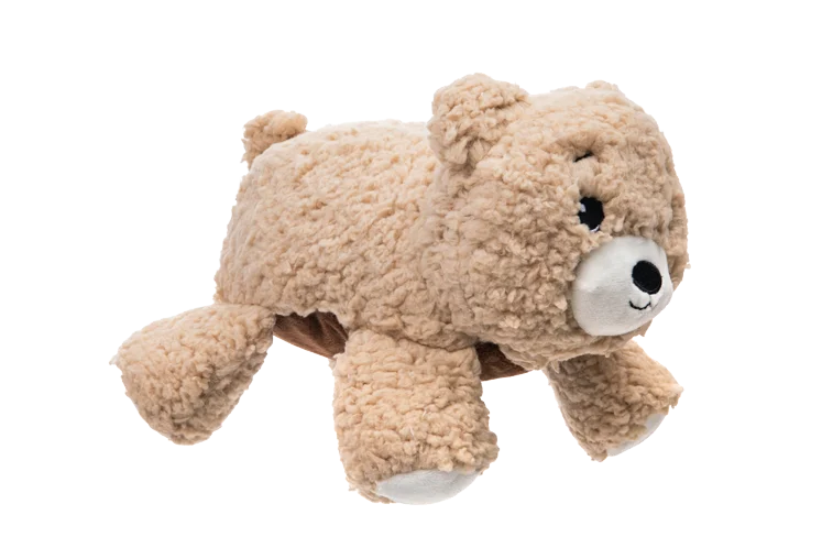 Plyšová hračka pro psy ze sherpa plyše s velkým pískátkem – Growl Fuzzaroos Benny, medvěd - Obrázek 3
