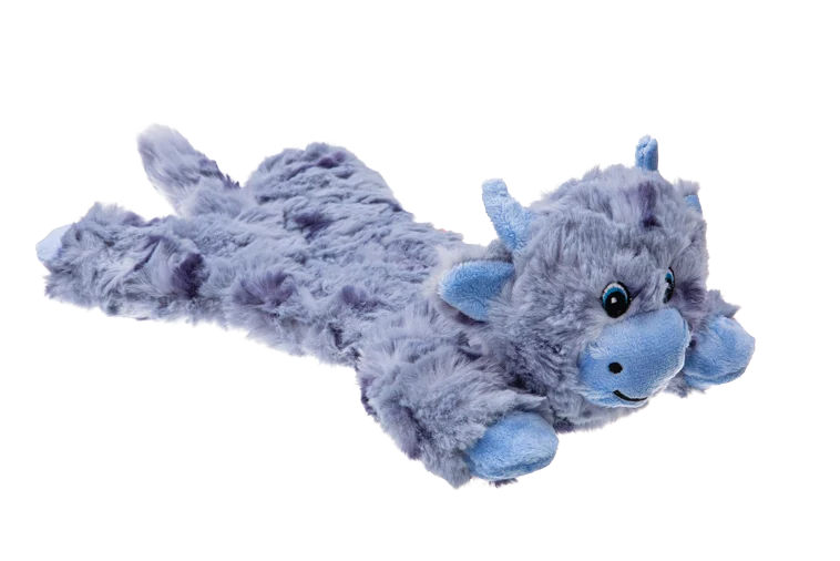 Plyšová hračka pro psy s 5 pískátky a šustivým papírem – Growl Cuddlerz Chewy kráva - Obrázek 3