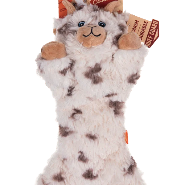 Plyšová hračka pro psy s 5 pískátky a šustivým papírem – Growl Cuddlerz Nibblers koza
